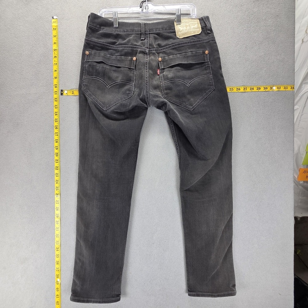 Levis 511 Jeans Womens 32x32‎ Black Slim Flap Pockets Charcoal Wash Engineered
